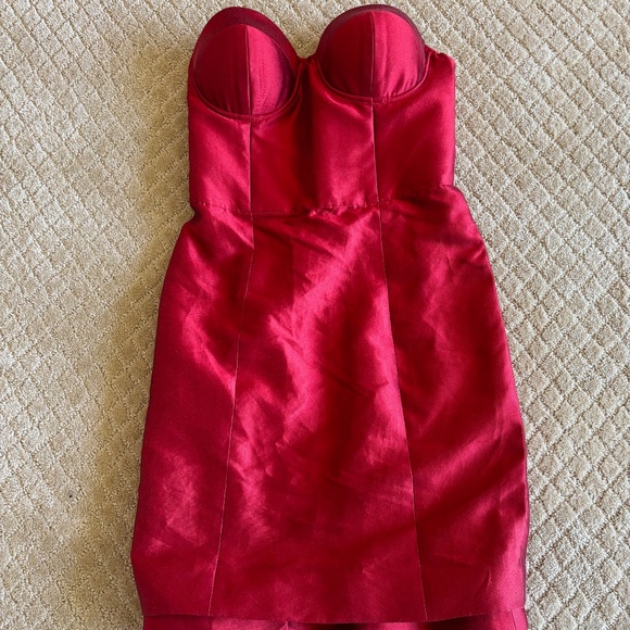 Kora Rae Red Bustier Dress Size 2 - Picture 1 of 5